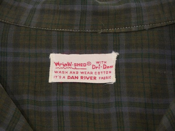 画像3: 60s DAN RIVER COTTON PLAID LOOP COLLAR SHIRT (3)
