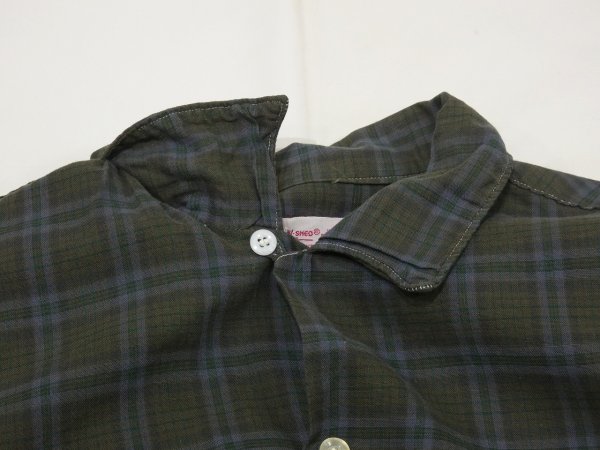 画像5: 60s DAN RIVER COTTON PLAID LOOP COLLAR SHIRT (5)