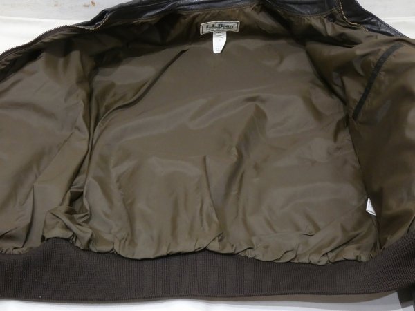 画像8: 80s L.L.Bean A-2 STYLE LEATHER JACKET MADE IN USA (8)