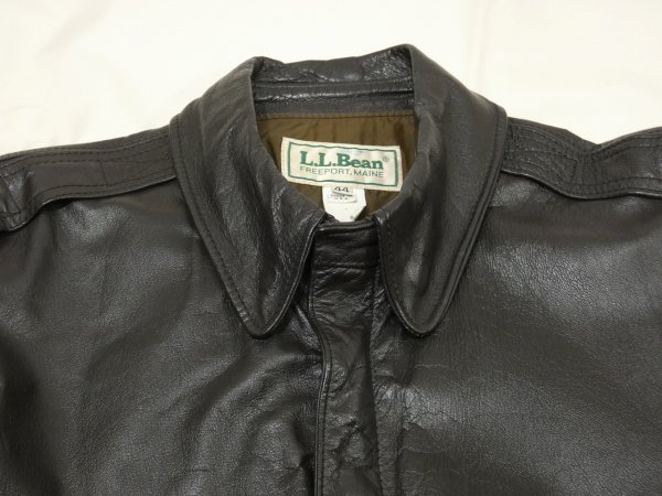 画像4: 80s L.L.Bean A-2 STYLE LEATHER JACKET MADE IN USA (4)