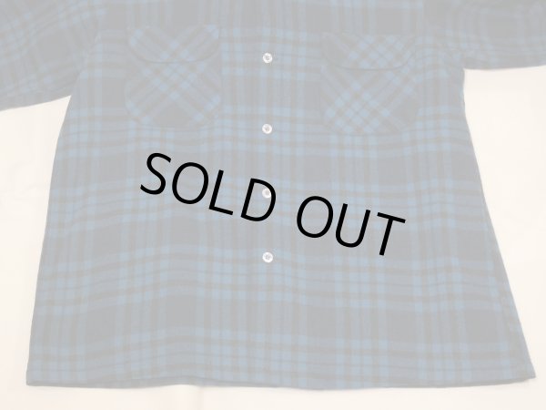 画像7: 60s Pendleton BLUE PLAID BOARD SHIRT (7)