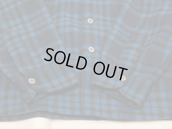 画像8: 60s Pendleton BLUE PLAID BOARD SHIRT (8)