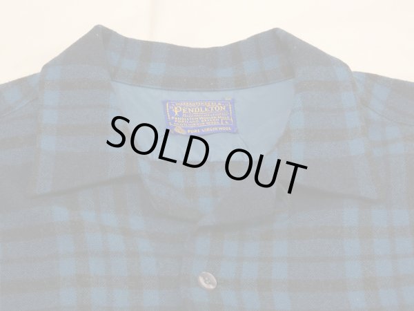 画像4: 60s Pendleton BLUE PLAID BOARD SHIRT (4)