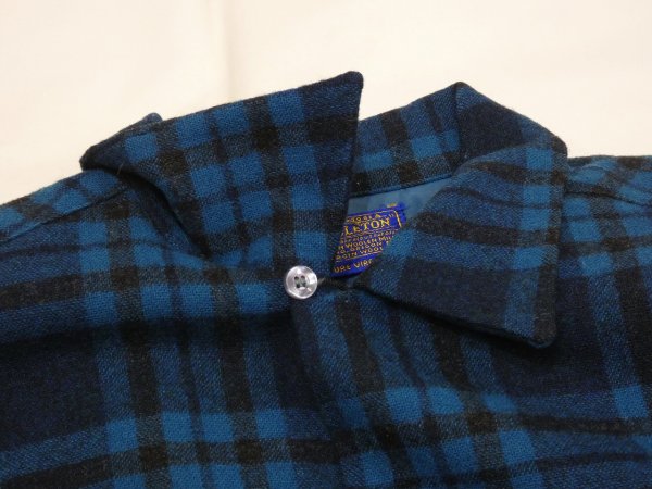 画像5: 60s Pendleton BLUE PLAID BOARD SHIRT (5)