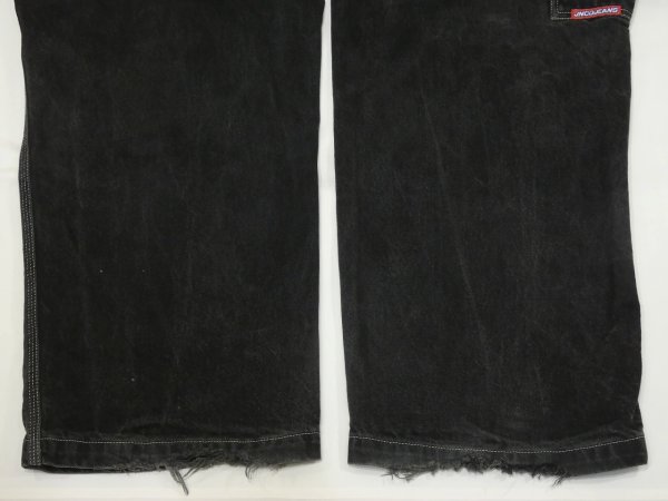 画像12: 90s 00s JNCO JEANS WIDE LOOSE BAGGY BLACK DENIM PAINTER PANTS (12)