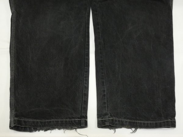 画像8: 90s 00s JNCO JEANS WIDE LOOSE BAGGY BLACK DENIM PAINTER PANTS (8)