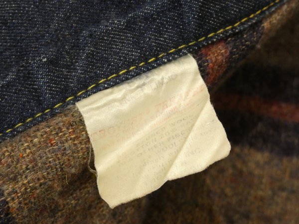 画像15: 60s 70s Levi's 70505-0217 BIG E DENIM JACKET GJ with BLANKET (15)