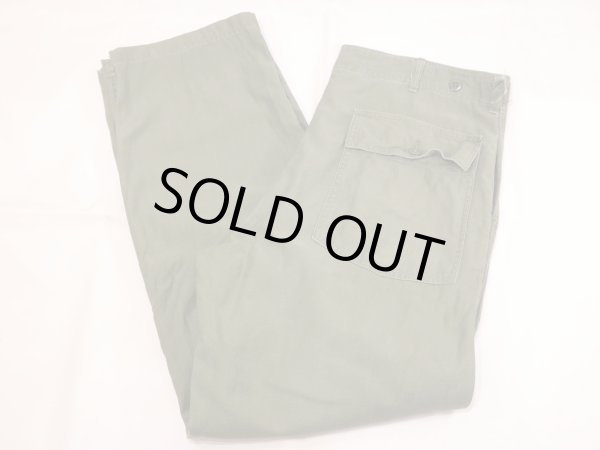 画像3: 60s '64 US ARMY OG-107 COTTON SATEEN UTILITY BAKER PANTS (2) (3)