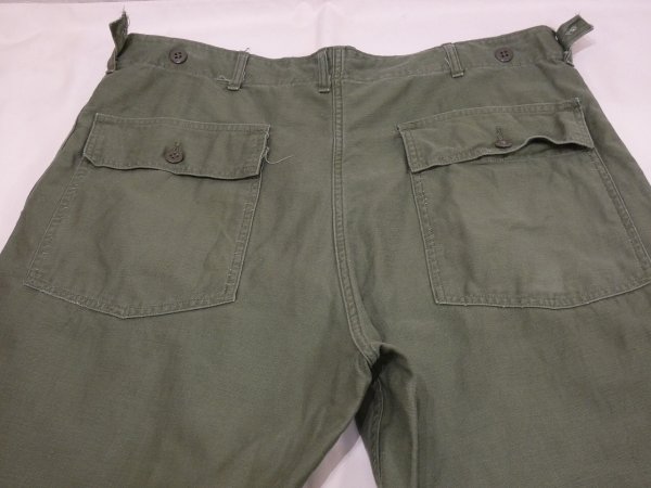画像14: 60s '64 US ARMY OG-107 COTTON SATEEN UTILITY BAKER PANTS (2) (14)