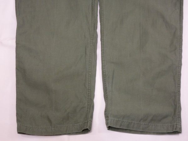 画像13: 60s '64 US ARMY OG-107 COTTON SATEEN UTILITY BAKER PANTS (2) (13)
