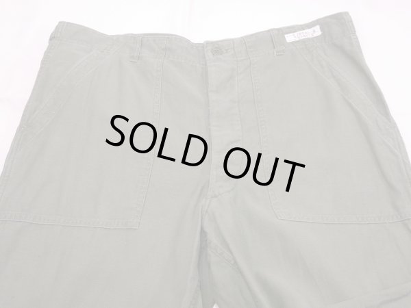 画像4: 60s '64 US ARMY OG-107 COTTON SATEEN UTILITY BAKER PANTS (2) (4)