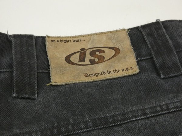 画像10: 90s 00s Interstate IS WIDE LOOSE BAGGY BLACK DENIM PANTS (10)