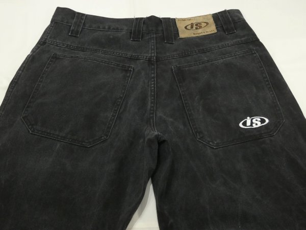 画像9: 90s 00s Interstate IS WIDE LOOSE BAGGY BLACK DENIM PANTS (9)