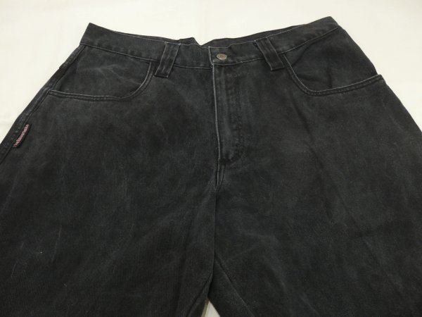 画像4: 90s 00s Interstate IS WIDE LOOSE BAGGY BLACK DENIM PANTS (4)