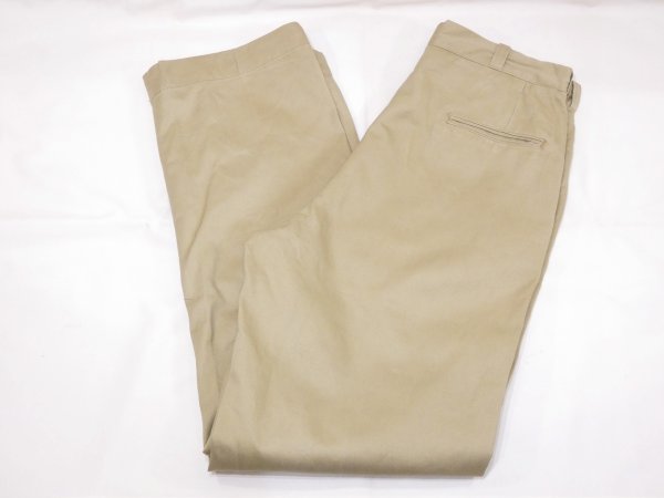 画像3: 70s US ARMY COTTON UNIFORM TWILL CHINO TROUSERS PANTS  (3)