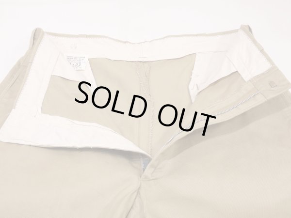 画像6: 70s US ARMY COTTON UNIFORM TWILL CHINO TROUSERS PANTS  (6)