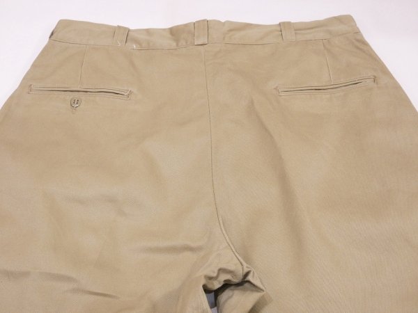 画像9: 70s US ARMY COTTON UNIFORM TWILL CHINO TROUSERS PANTS  (9)