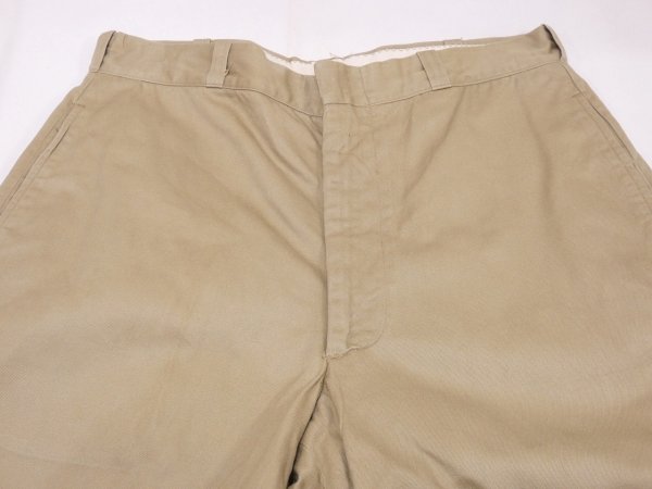 画像4: 70s US ARMY COTTON UNIFORM TWILL CHINO TROUSERS PANTS  (4)