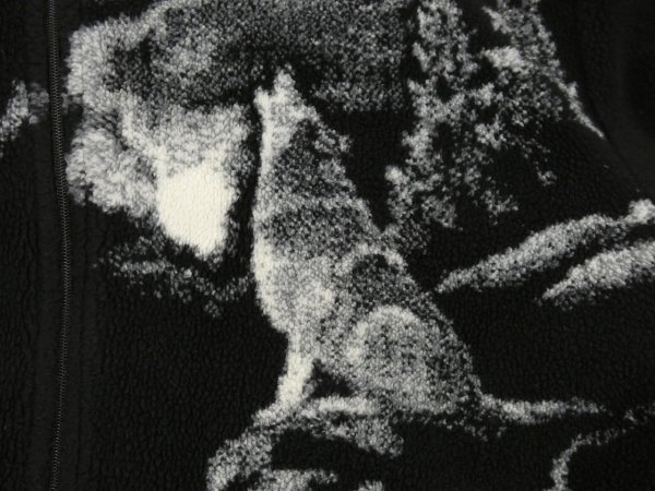 画像7: 90s ArtUnlimited WOLF ALL OVER PATTERN FLEECE JACKET MADE IN USA (7)
