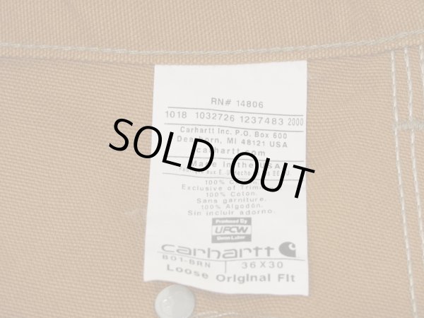 画像8: 10s Carhartt DOUBLE KNEE BROWN DUCK PAINTER WORK PANTS  (8)
