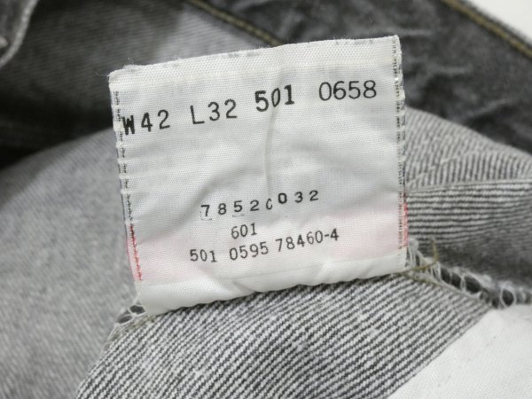 画像7: 90s Levi's 501- 0658 YARN DYED BLACK DENIM PANTS W42L32 MADE IN USA (7)