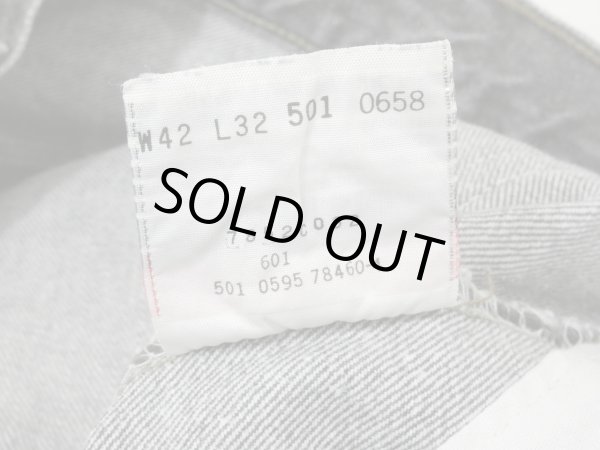 画像7: 90s Levi's 501- 0658 YARN DYED BLACK DENIM PANTS W42L32 MADE IN USA (7)