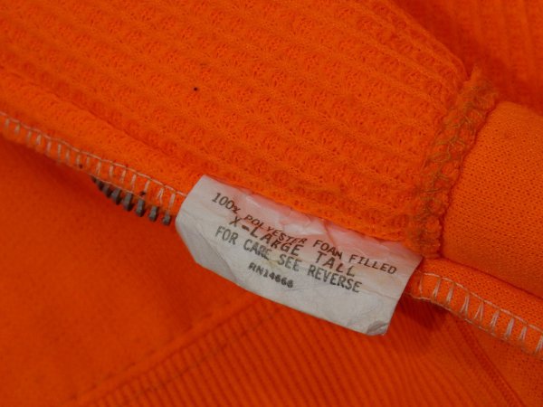 画像11: 70s UNKNOWN NEON ORENGE FULL ZIP SWEAT PARKA HOODIE (11)