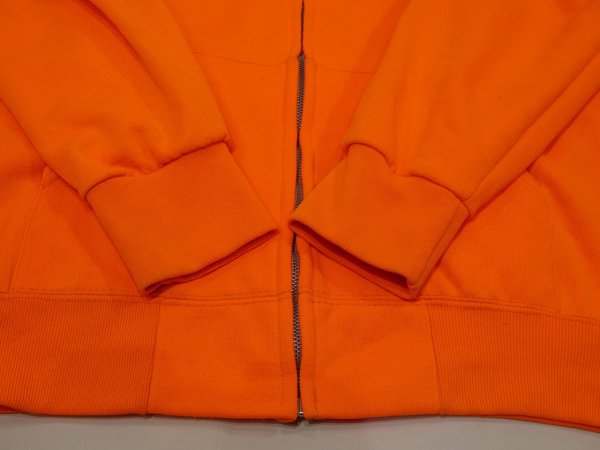画像6: 70s UNKNOWN NEON ORENGE FULL ZIP SWEAT PARKA HOODIE (6)