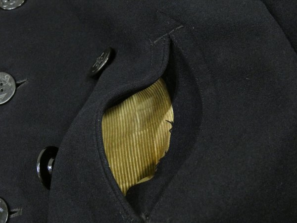 画像7: 40s US COAST GUARD USCG 10 BUTTON P-COAT with STENCIL (7)