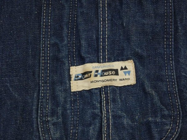 画像5: 60s POWR HOUSE DENIM CHORE JACKET COVERALL with BLANKET (5)