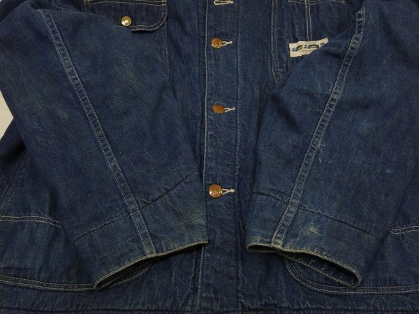 画像10: 60s POWR HOUSE DENIM CHORE JACKET COVERALL with BLANKET (10)