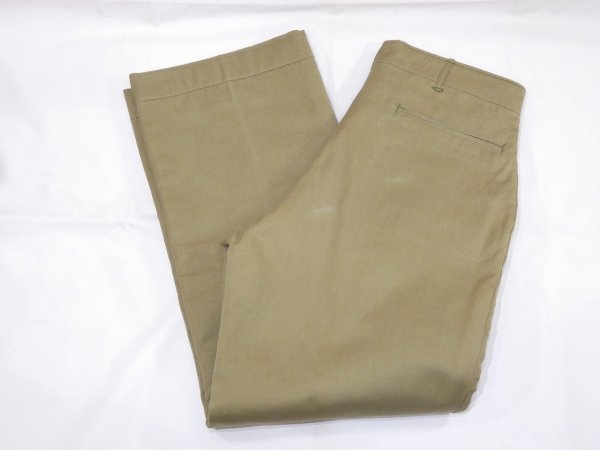 画像3: 40s US ARMY M-41 KERSEY LINED CHINO TROUSERS PANTS DEAD STOCK ? (3)