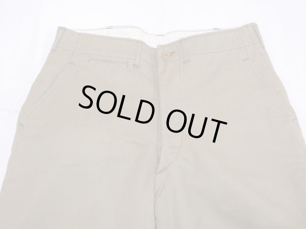 画像4: 40s US ARMY M-41 KERSEY LINED CHINO TROUSERS PANTS DEAD STOCK ? (4)