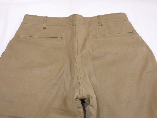 画像12: 40s US ARMY M-41 KERSEY LINED CHINO TROUSERS PANTS DEAD STOCK ? (12)