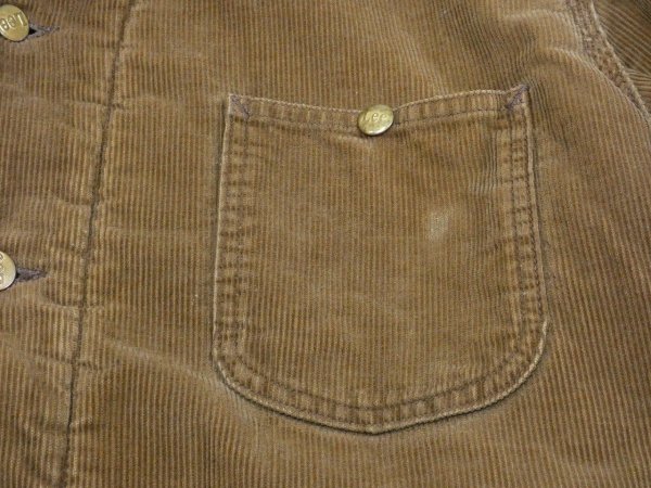 画像6: 70s Lee Outerwear CORDUROY CHORE JACKET COVERALL (6)