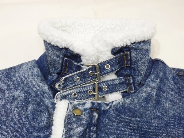 画像5: 80s EXPRESSIONS B-3 TYPE DENIM BOA JACKET (5)