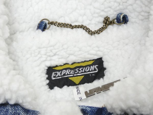 画像3: 80s EXPRESSIONS B-3 TYPE DENIM BOA JACKET (3)