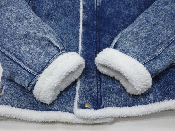 画像7: 80s EXPRESSIONS B-3 TYPE DENIM BOA JACKET (7)