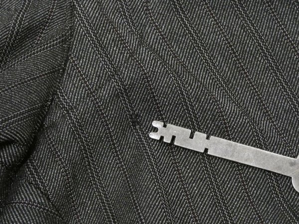 画像7: EARLY 20TH CENTURY 09s 1909s JOHN J HANTZ STRIPE WOOL SLACKS TROUSERS (7)