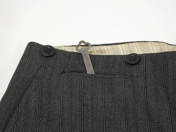 画像6: EARLY 20TH CENTURY 09s 1909s JOHN J HANTZ STRIPE WOOL SLACKS TROUSERS (6)