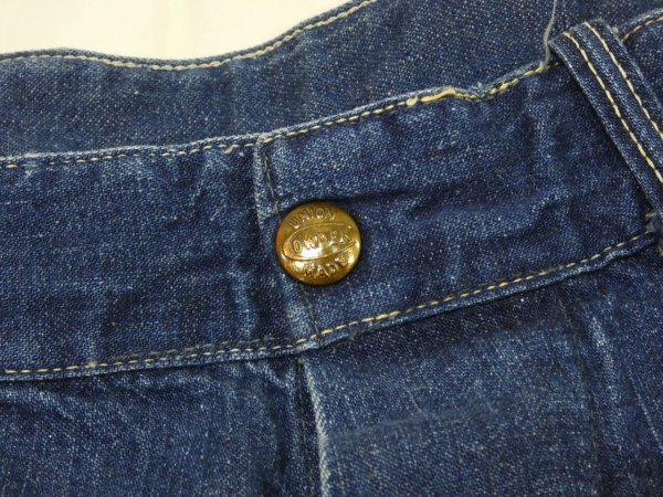 画像5: 40s COWDEN DENIM PAINTER WORK PANTS with CROTCH RIVET (5)