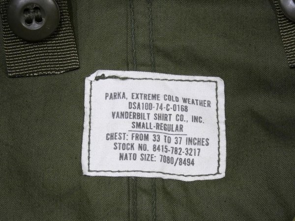 画像3: 70s US ARMY M-65 FISHTAIL PARKA with QUILTING LINER SMALL DEAD ？ (3)