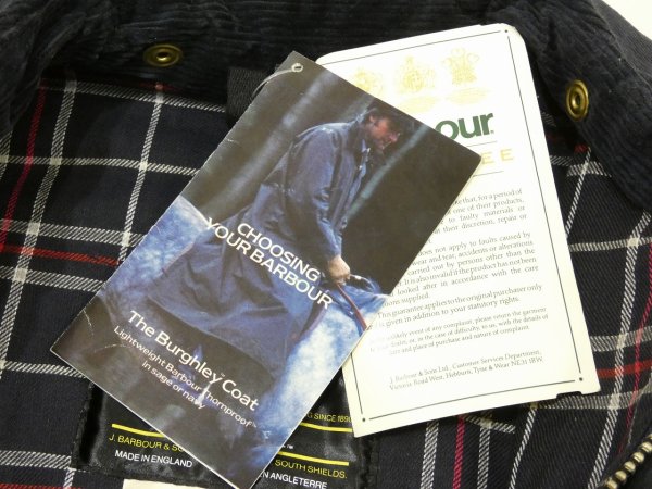 画像7: 80s Barbour BURGHLEY DEAD STOCK (7)