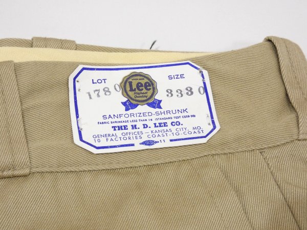画像5: 50s Lee CHETOPA TWILL WORK TROUSERS PANTS DEAD STOCK（ONE WASH) (5)