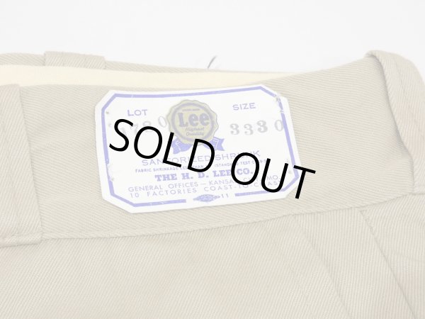 画像5: 50s Lee CHETOPA TWILL WORK TROUSERS PANTS DEAD STOCK（ONE WASH) (5)