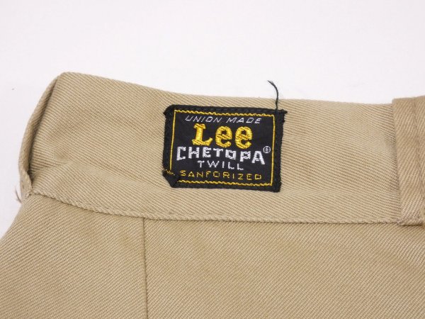 画像13: 50s Lee CHETOPA TWILL WORK TROUSERS PANTS DEAD STOCK（ONE WASH) (13)