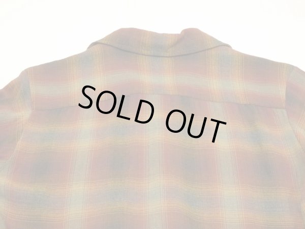 画像7: 60s 70s MONTGOMERY WARD OMBRE SHADOW PLAID  RAYON SHIRT (7)