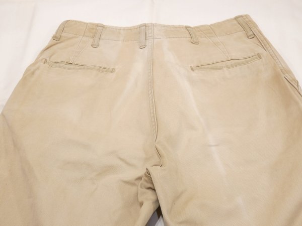 画像11: 50s US ARMY M-45 COTTON KHAKI CHINO TROUSERS PANTS TWO TONE (11)