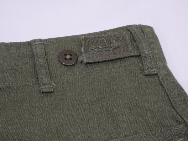 画像10: 50s US ARMY OD-7 M-47 HBT UTILITY TROUSERS BAKER PANTS ONE WASH (10)