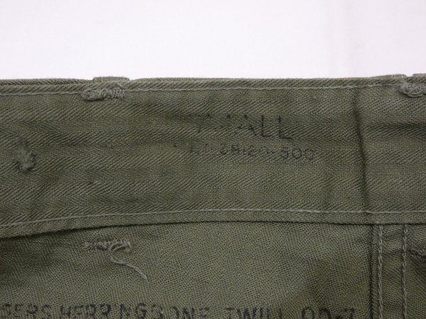 画像6: 50s US ARMY OD-7 M-47 HBT UTILITY TROUSERS BAKER PANTS ONE WASH (6)